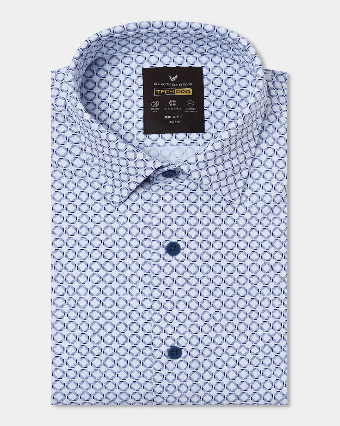 Blue TechPro Printed Shirt - Fossil