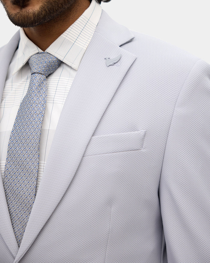 Blue Textured Blazer - Mit