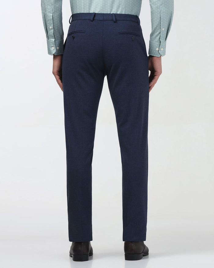Blue Textured Trouser - Jay