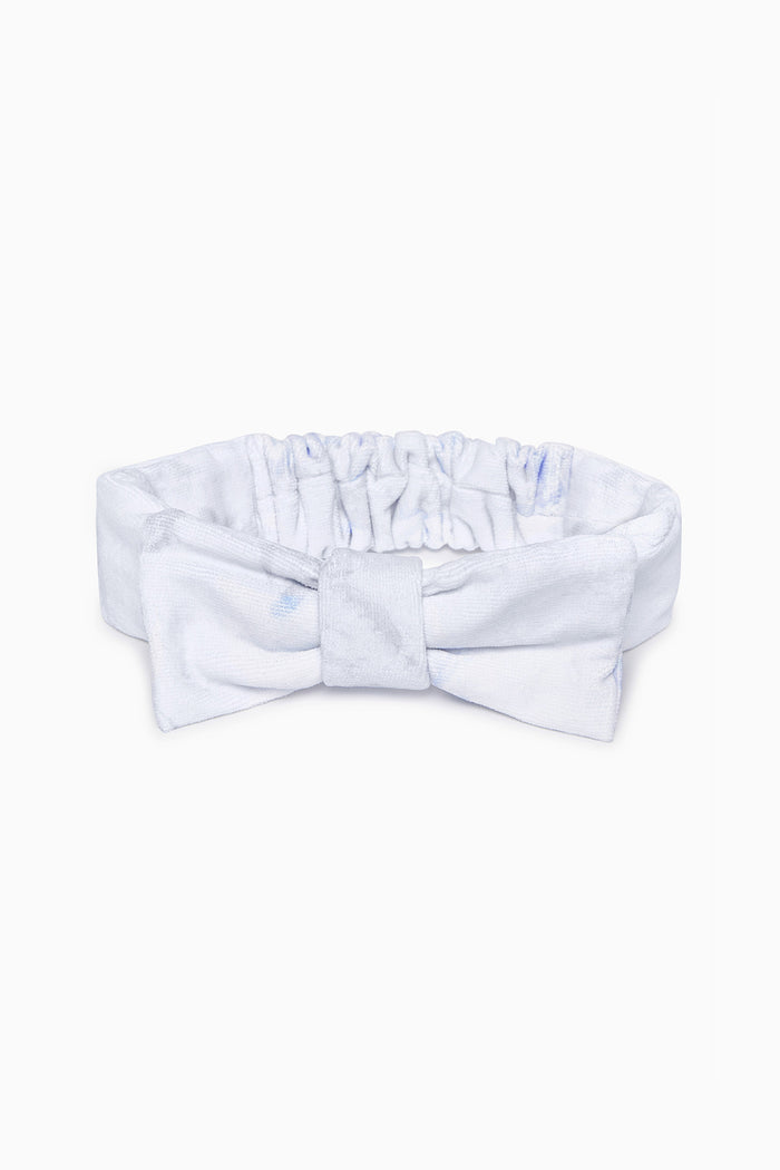 Bow Face Wash Beauty Headband - BLUE CLOUD