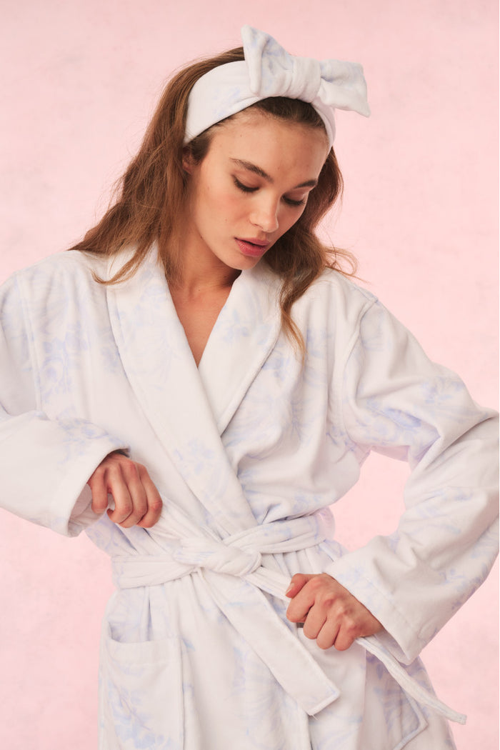 Bow Face Wash Beauty Headband - BLUE CLOUD
