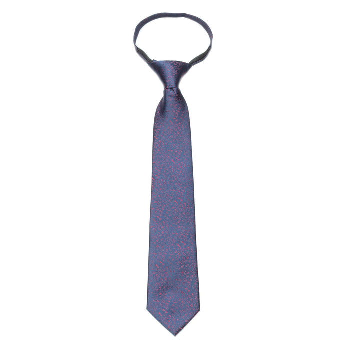 Boys Zipper Tie – Crimson Speckle
