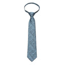 Boys Zipper Tie – Dusty Teal Zig Mist