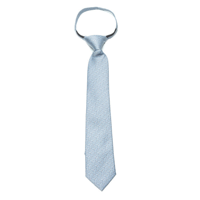 Boys Zipper Tie – Frosted Petal Weave