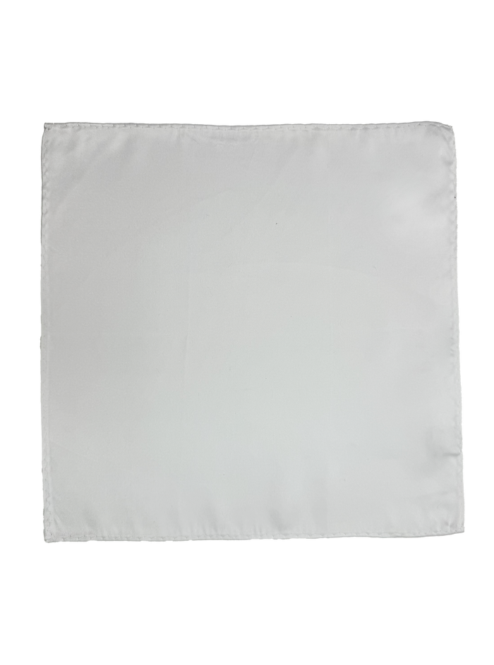 Broadway White Silk Pocket Square