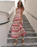 Brooke Multi Tier Midi Dress in Floral