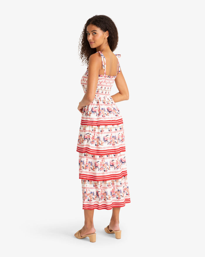 Brooke Multi Tier Midi Dress in Floral