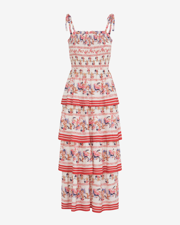 Brooke Multi Tier Midi Dress in Floral