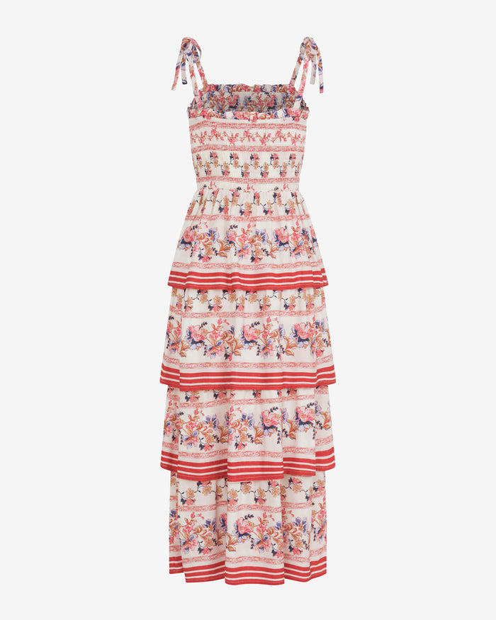Brooke Multi Tier Midi Dress in Floral