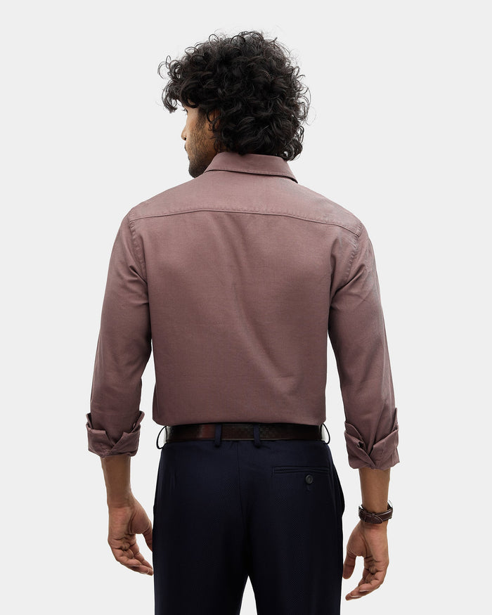Brown Textured Shirt - Caty