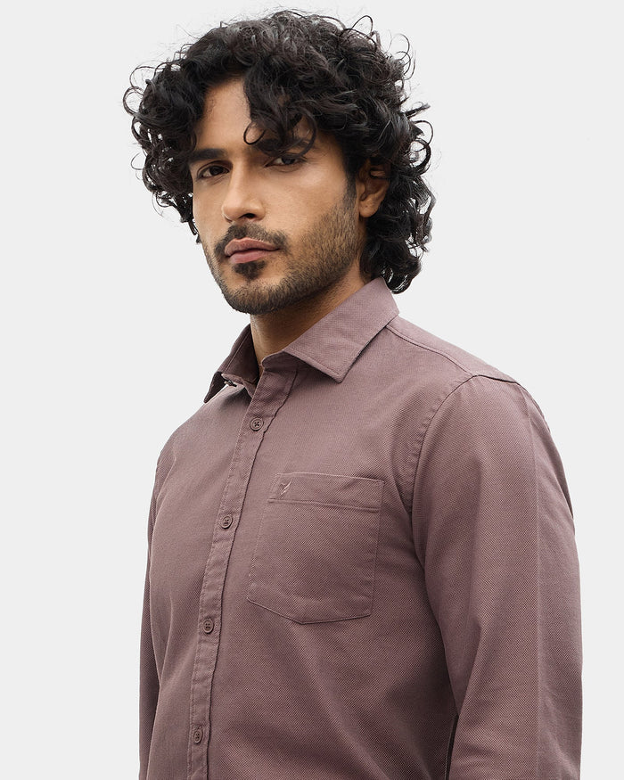 Brown Textured Shirt - Caty