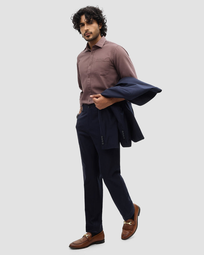 Brown Textured Shirt - Caty
