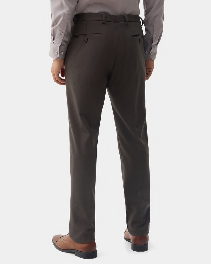 Brown Textured Trouser - Jay