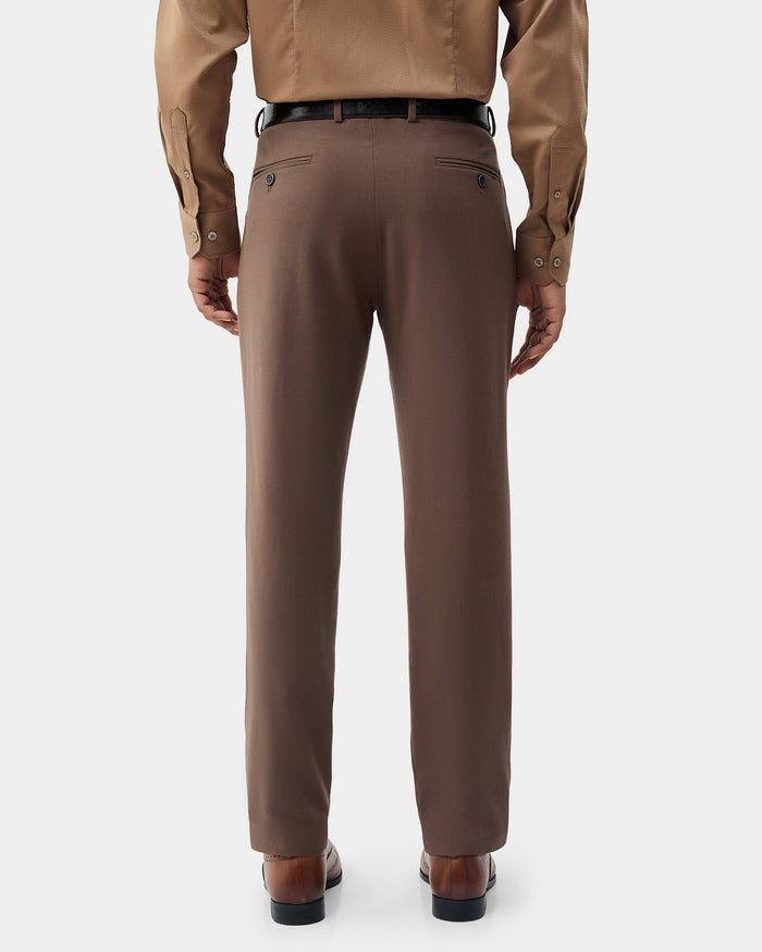 Brown Textured Trouser - Jona
