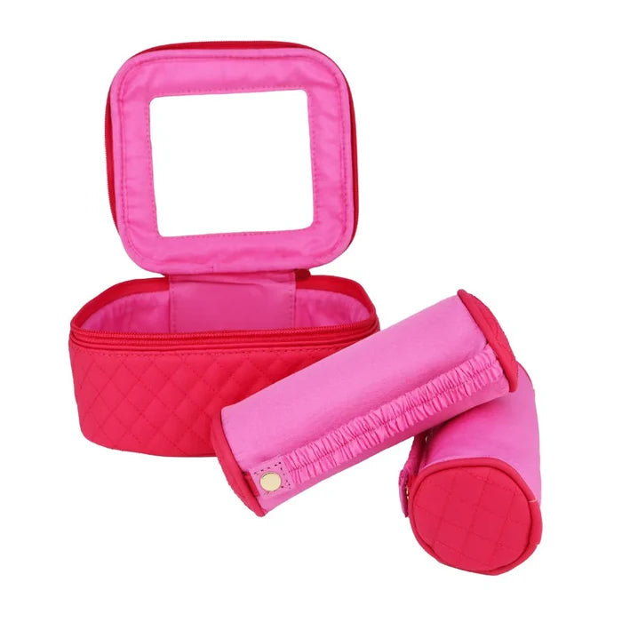 budha girl large travel case pink showing removable inserts