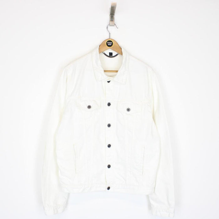 Burberry Prorsum White Button Up Denim Jacket