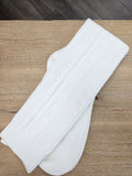 White cable socks.