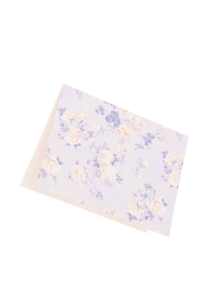 blue floral folded card