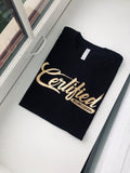 “Certified” Tee (Black/Gold)