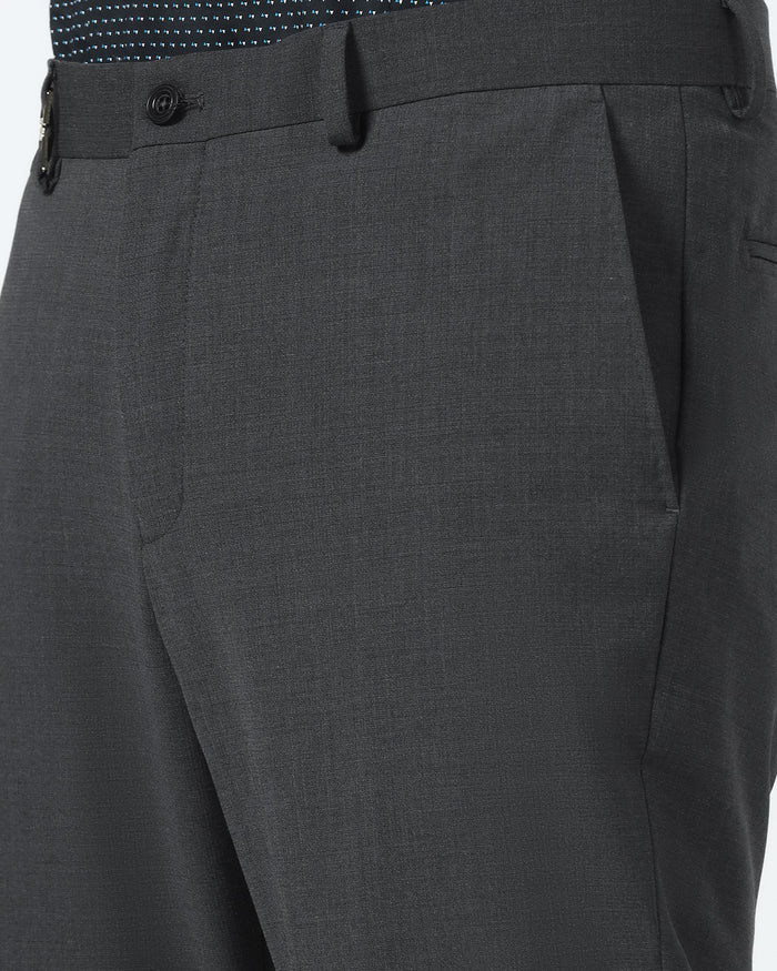 Charcoal Luxe Solid Trouser - Mike