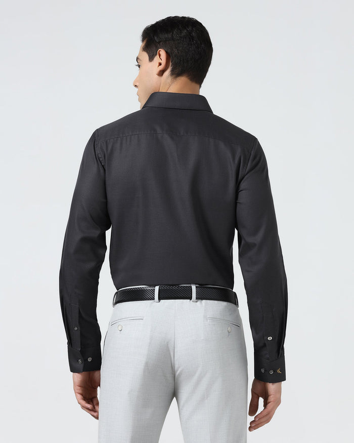 Charcoal Luxe Textured Shirt - Captain