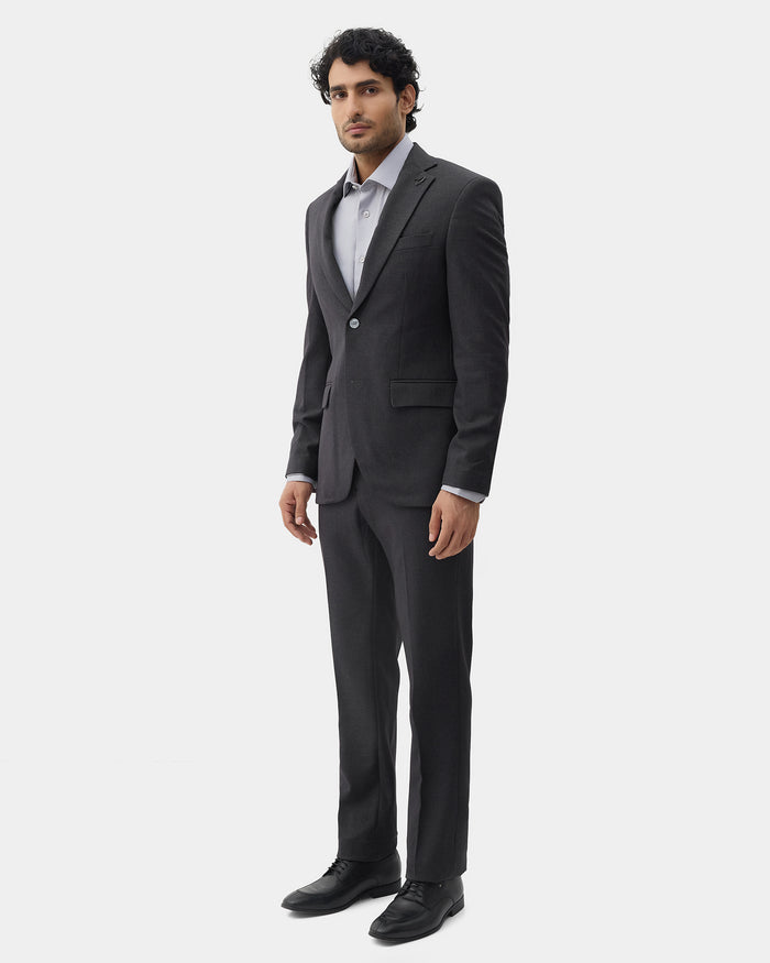 Charcoal Two Piece Solid Suit - Gesto