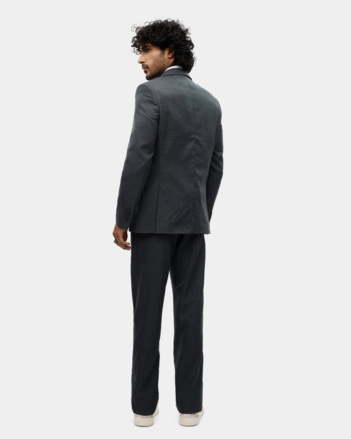 Charcoal Two Piece Textured Suit - Heckle