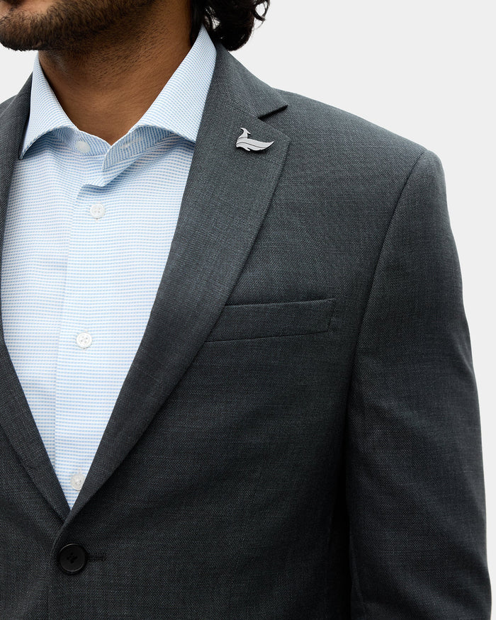 Charcoal Two Piece Textured Suit - Heckle