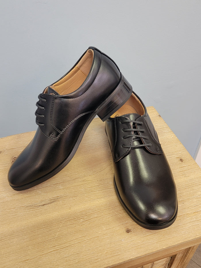 Black dress shoes for boys.