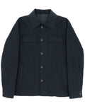 Chase Navy Linen Cotton Shacket