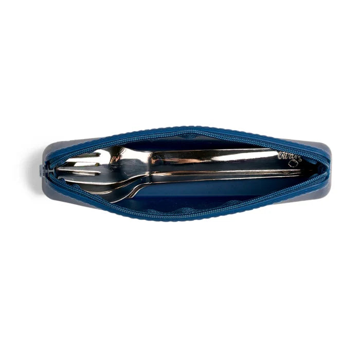 Citron Stainless Steel Cutlery with Silicone Pouch