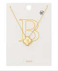 clover initial necklace