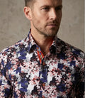 Colourful Daffodil Print Shirt with Matching Handkerchief