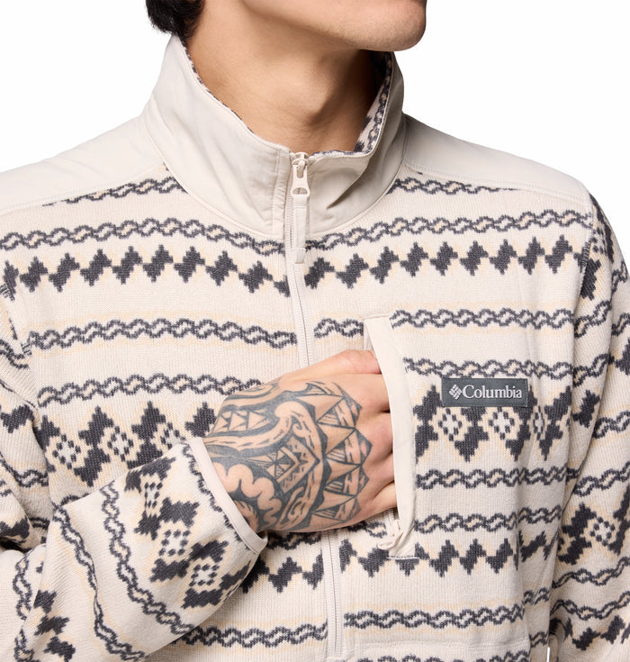COLUMBIA MENS SWEATER WEATHER™ PRINTED HALF ZIP II SWEATER