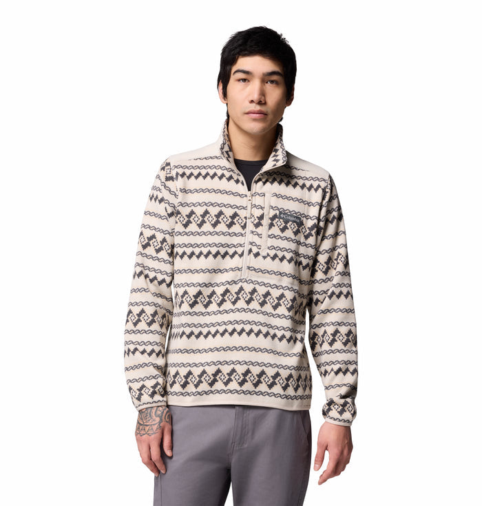 COLUMBIA MENS SWEATER WEATHER™ PRINTED HALF ZIP II SWEATER