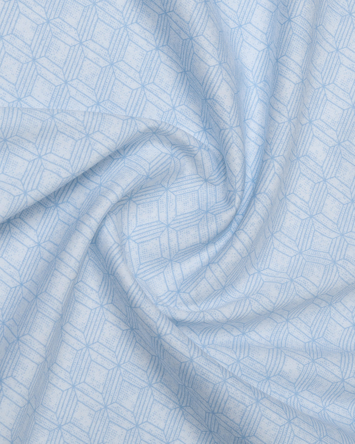 Cool Blue Printed Polo - Cross