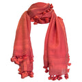 Coral Tassel Scarf