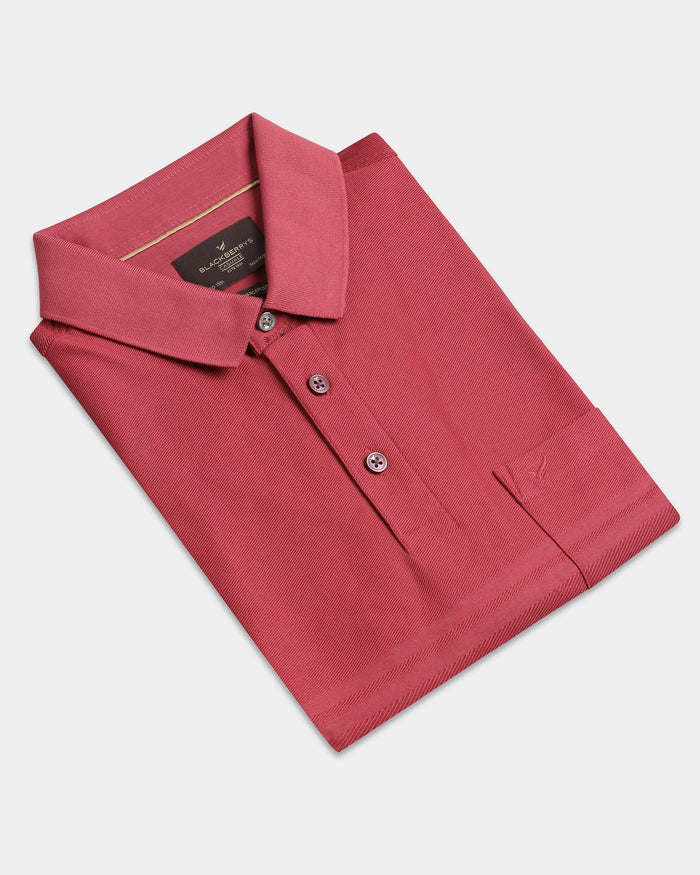 Coral Textured Polo - Peek