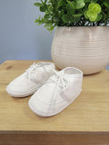 Baby boy cotton lace up soft shoes.