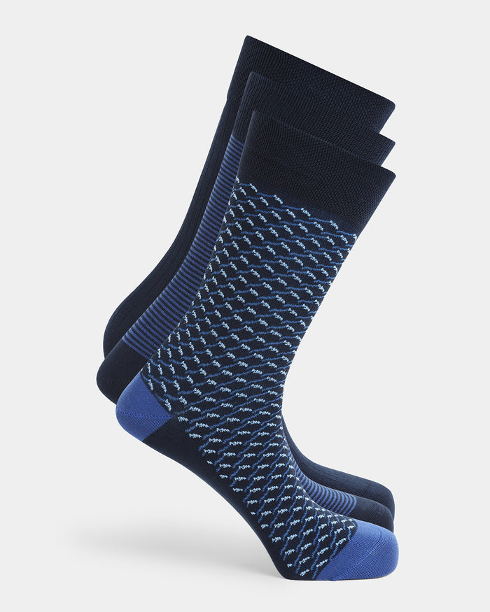 Cotton Multi Color Knitted Socks - Arctic