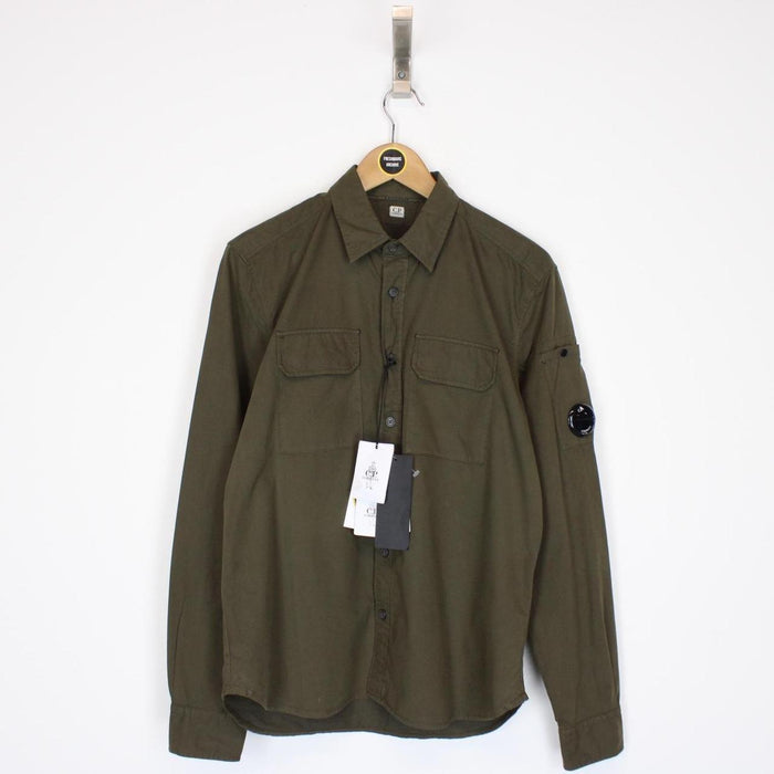 CP Company Green Cotton Lens Overshirt