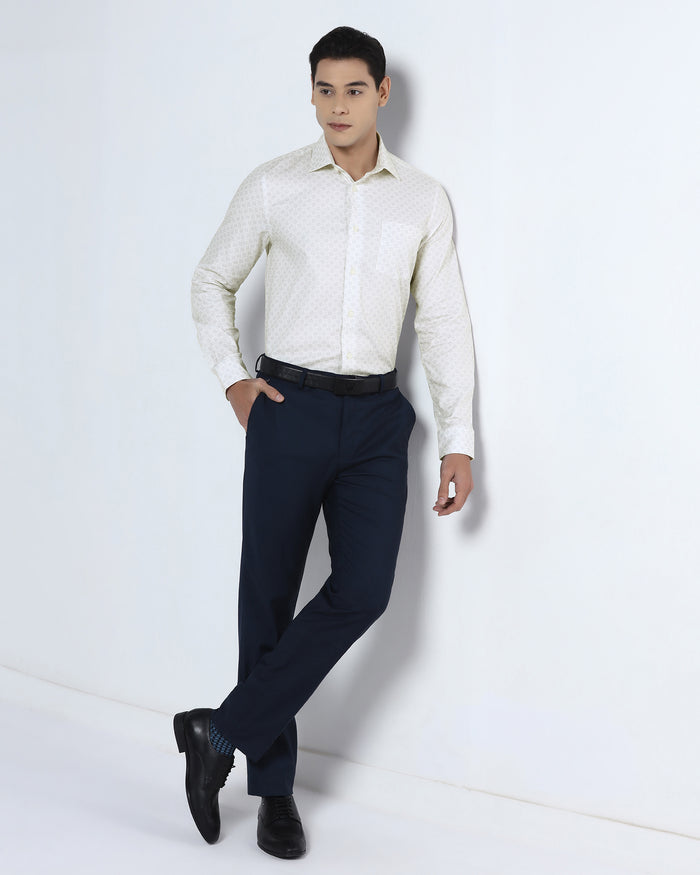 Cream Printed Shirt - Dunzo