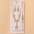 Crystal Embellished Necklace, Earring and Bracelet 3 Pc Set