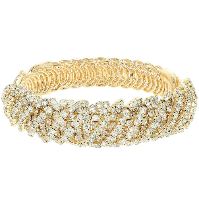 Crystal Rhinestone Pave Bangle Bracelet