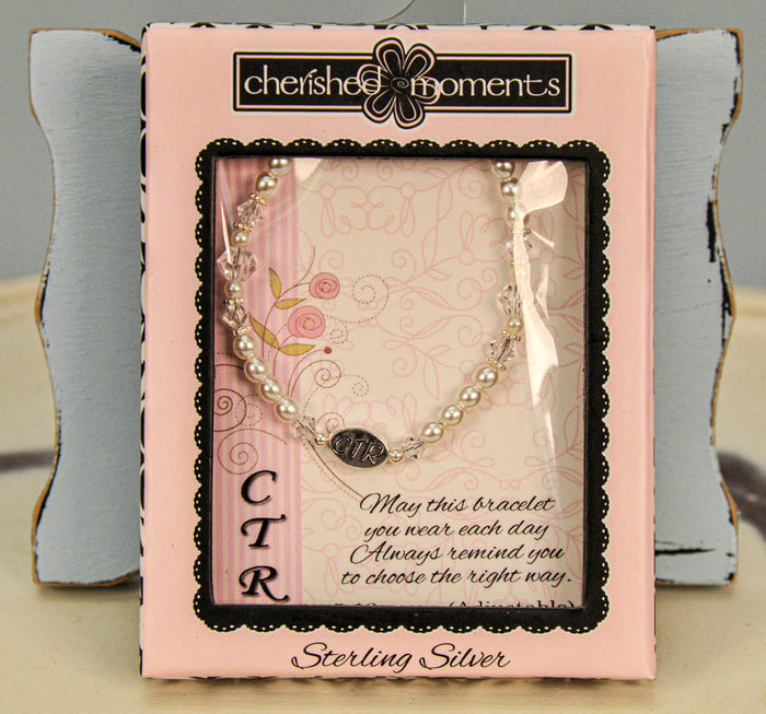 beaded pearl CTR bracelet in box.