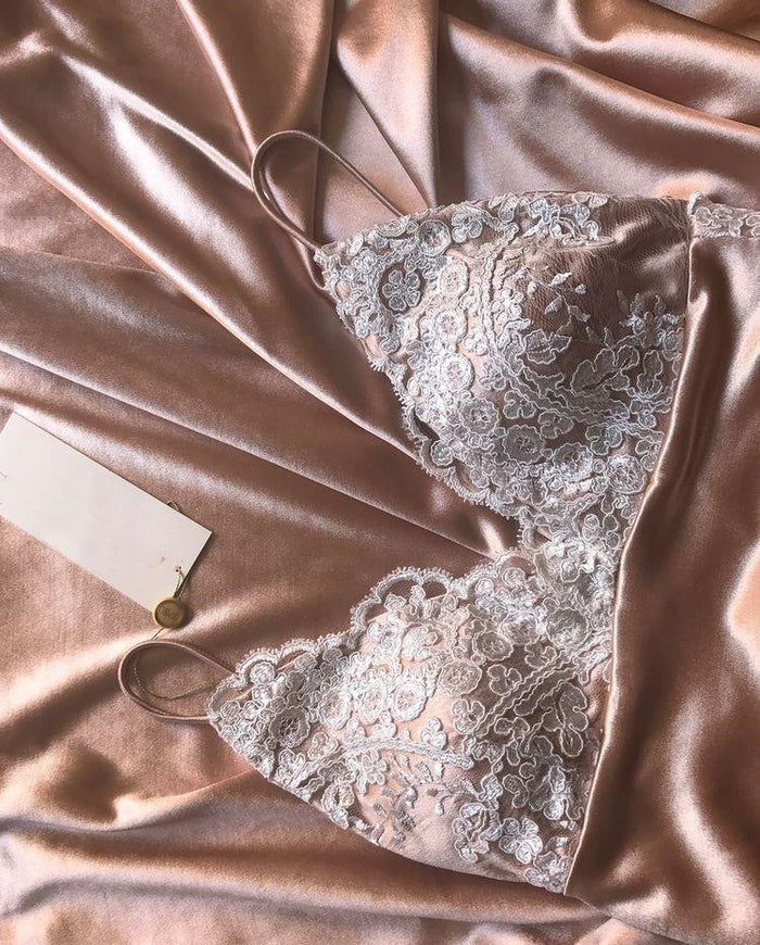Custom Made Mermaid Champagne Lace Prom Dresses, Champagne Mermaid Formal Graduation Dresses