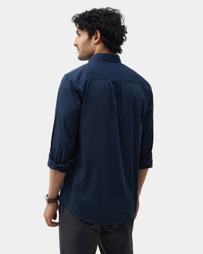 Dark Blue Solid Shirt - Zento