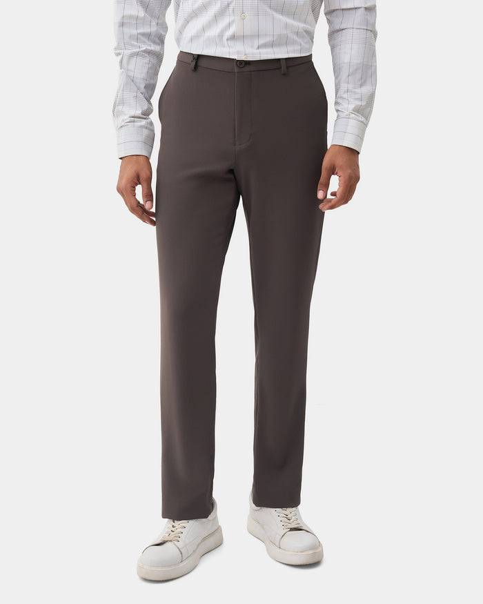 Dark Brown TechPro Stripe Trouser - Martini