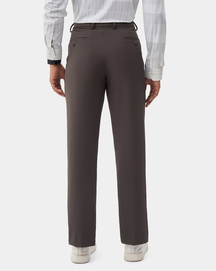 Dark Brown TechPro Stripe Trouser - Martini