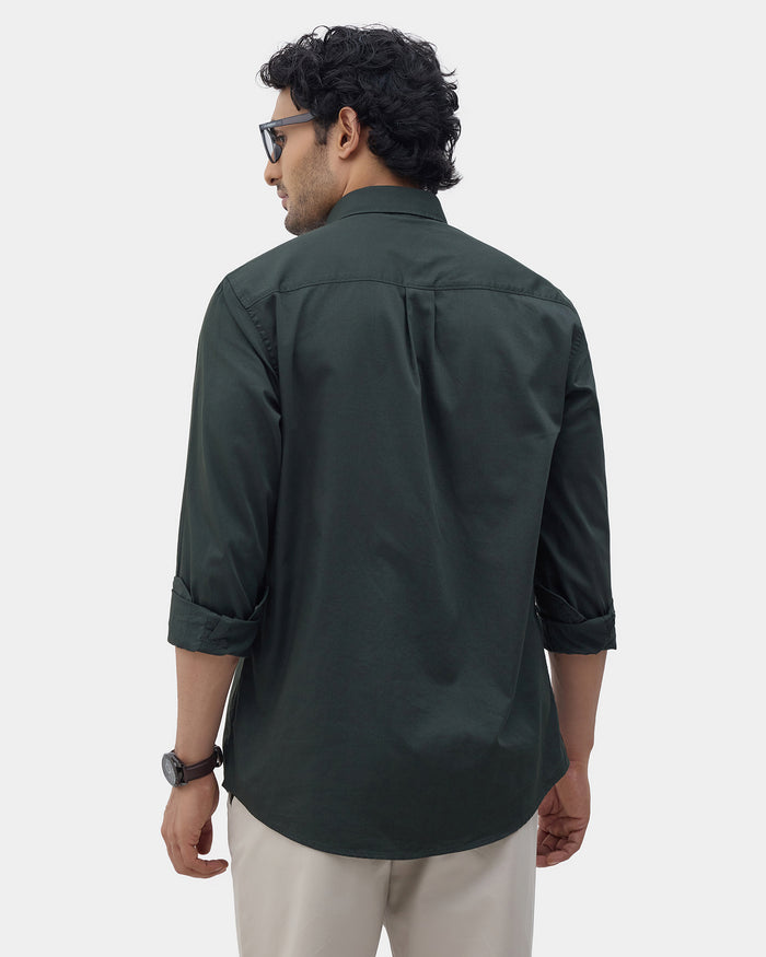 Dark Green Solid Shirt - Zento